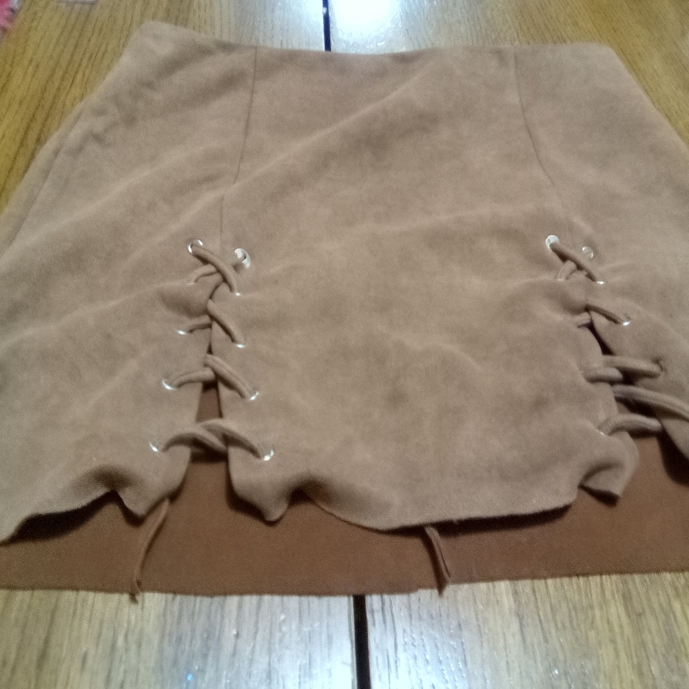 Brown woman's skirt